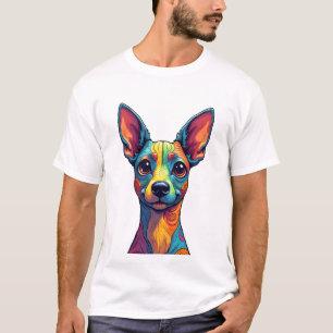Camiseta Chihuahua  Pintura Abstracta  Color  Perro Lindo (
