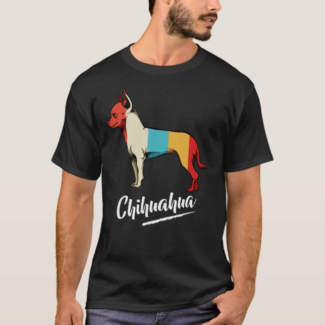 Camiseta Chihuahua Retro Style Dog Vintage Puppy (Anverso)