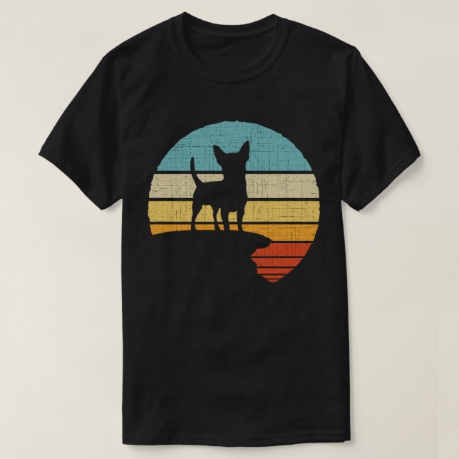Camiseta Chihuahua Retro Viñeta de Perro de 60 años, dueño (Diseño del anverso)