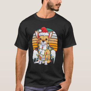 Camiseta Chihuahua Santa Christmas Tree enciende la Navidad
