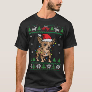 Camiseta Chihuahua Santa Claus Gorra y alumbra a Chihuahua 