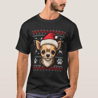 Camiseta Chihuahua Santa Hat Navidades Divertido papá de pe