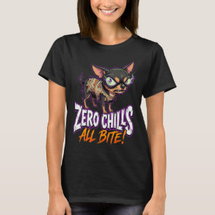 Camiseta Chihuahua Sarcástico Zero Frio Todo Mordisco Meme