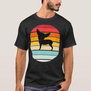 Camiseta Chihuahua sastre Perro retro de silueta vintage Br