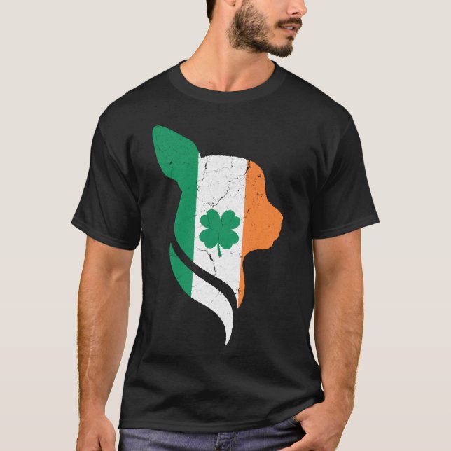 Camiseta Chihuahua Shamrock C St Patricks Day (Anverso)