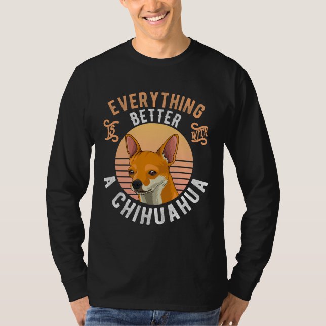 Camiseta Chihuahua short hair dog owner (Anverso)