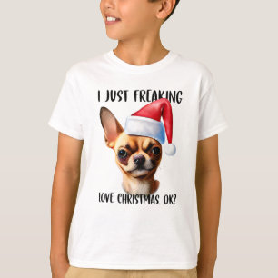 Camiseta Chihuahua, sólo me asusta el amor de los Navidades