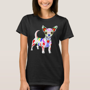 Camiseta Chihuahua Sugar Skull Dia De Los Muertos Día De T