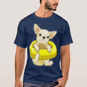 Camiseta Chihuahua Swimming Lifebuoy