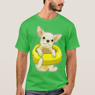 Camiseta Chihuahua Swimming Lifebuoy