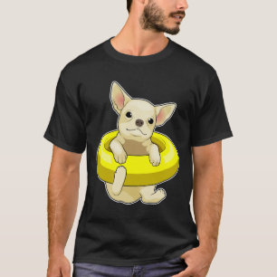 Camiseta Chihuahua Swimming Lifebuoy