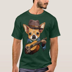 Camiseta Chihuahua toca guitarra Mascota Toy Dog Lover Guit