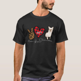 Camiseta Chihuahua trajo amor por la paz perro lindo