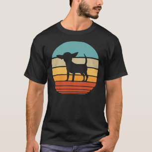Camiseta Chihuahua Viñeta Silhouette Retro Perro de los año