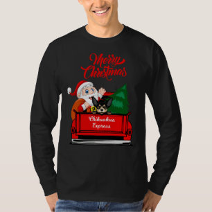 Camiseta Chihuahua With Santa Claus In Red Pickup