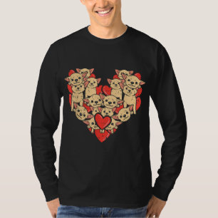 Camiseta Chihuahuas Día de San Valentín de corazón Chiwawa 
