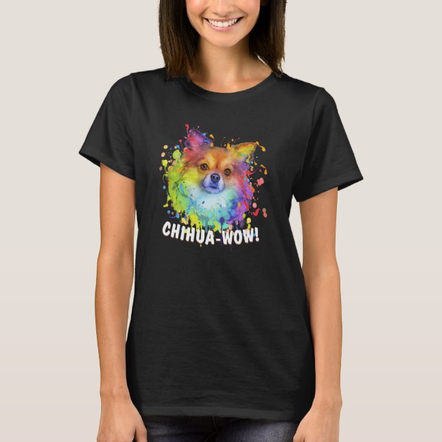Camiseta Chihuawow Animal Pun Chihuahua Animal Meme Chiwawa (Anverso)