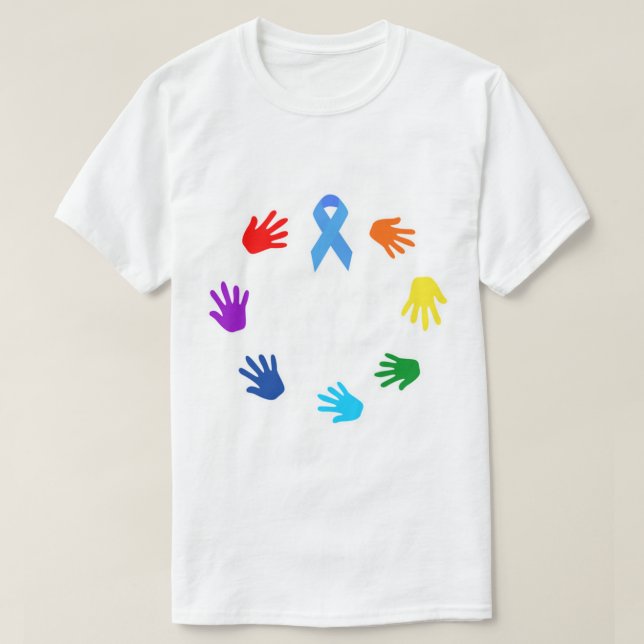 Camiseta Child Abuse Prevention Awareness Blue Ribbon    (Diseño del anverso)