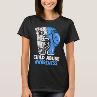 Camiseta Child Abuse Prevention Awareness Boxing Gloves Blu
