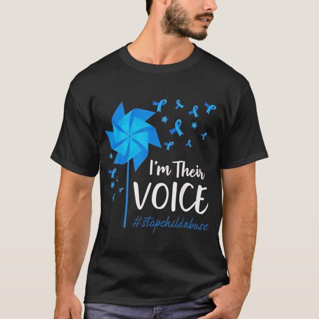 Camiseta Child Abuse Prevention Awareness I'm Their Voice P (Anverso)