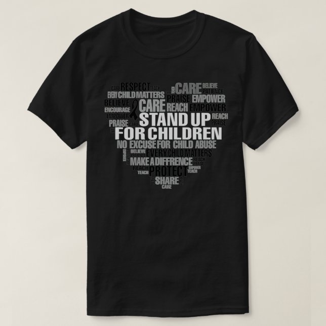 Camiseta Child Abuse Prevention Stop Child Abuse Break the  (Diseño del anverso)