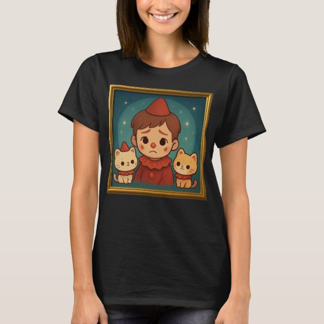 Camiseta Child and Cats Portrait (Anverso)