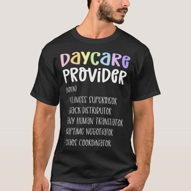 Camiseta Childcare Appreciation Definition Daycare Provider (Anverso)