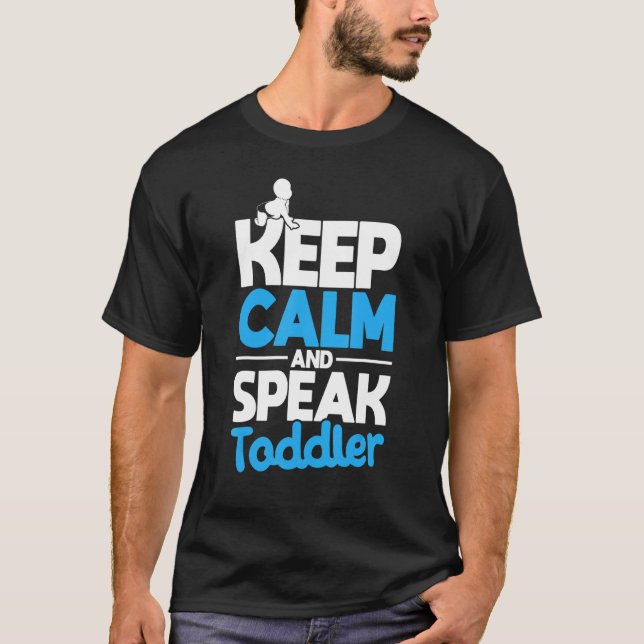 Camiseta Childcare Keep Calm And Speak Toddler Daycare Teac (Anverso)