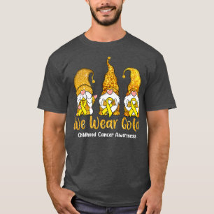 Camiseta Childhood Cancer Awareness Shirt We Wear Gold Ribb