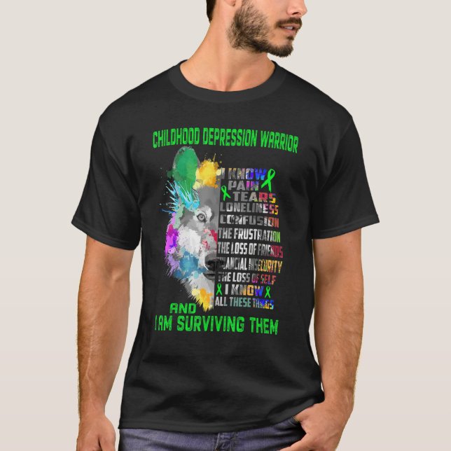 Camiseta Childhood Depression I Know All Things And I Survi (Anverso)