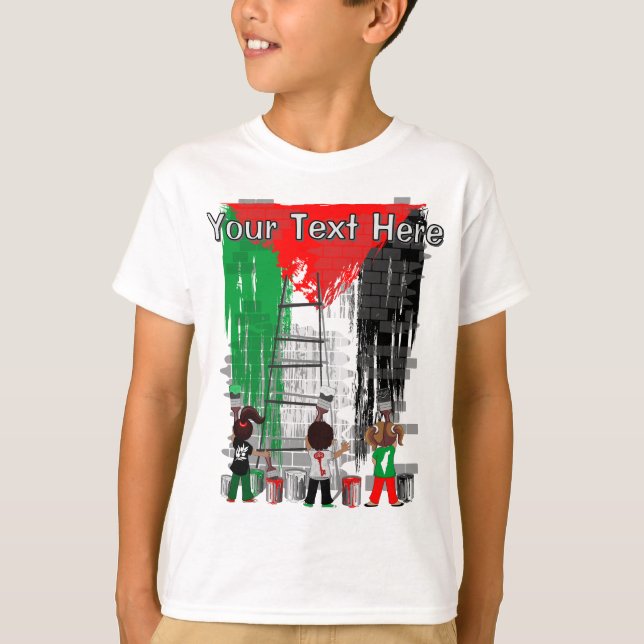 Camiseta Children of Gaza Painting Palestine Flag  (Anverso)