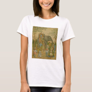 Camiseta Children Riding on the Elephant (litho)