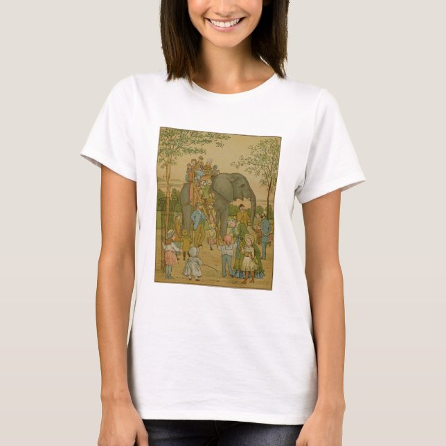 Camiseta Children Riding on the Elephant (litho) (Anverso)