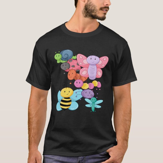 Camiseta Children s Creepy Crawly Eight Bugs (Anverso)