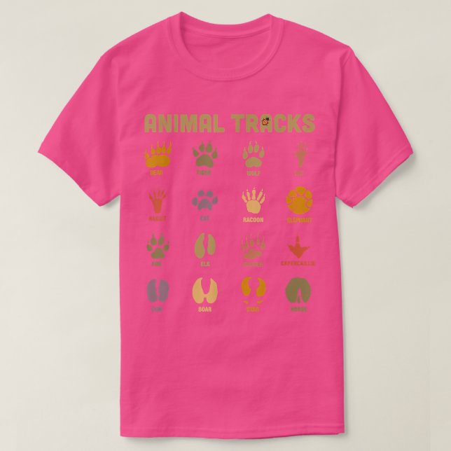Camiseta Childrens Kids Wild Animal Tracks Childrens Learni (Diseño del anverso)