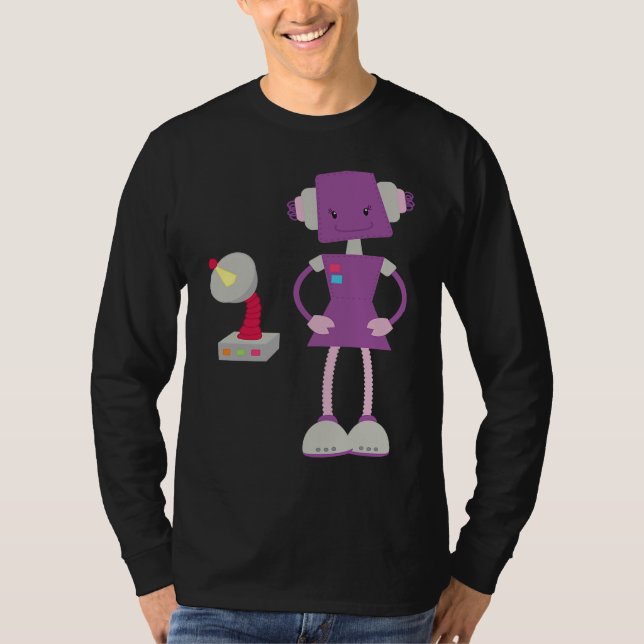 Camiseta Children's robot girl toddler cute (Anverso)