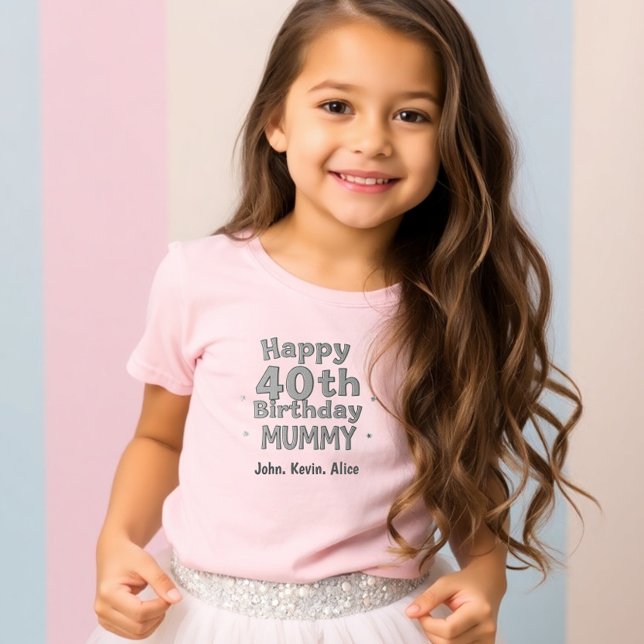 Camiseta Children's T-shirt for Mom's 40th Birthday Wishes (Subido por el creador)