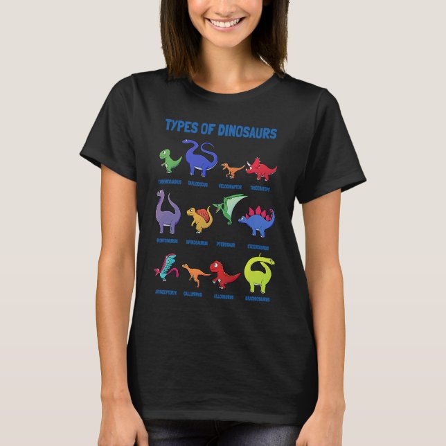Camiseta Children's types of dinosaurs future palaeontologi (Anverso)