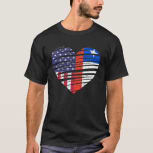 Camiseta Chile Americano Crecer Corazón Patriótico Estadoun