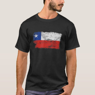 Camiseta Chile Bandera Chilena Para Hombres Jóvenes Niñas