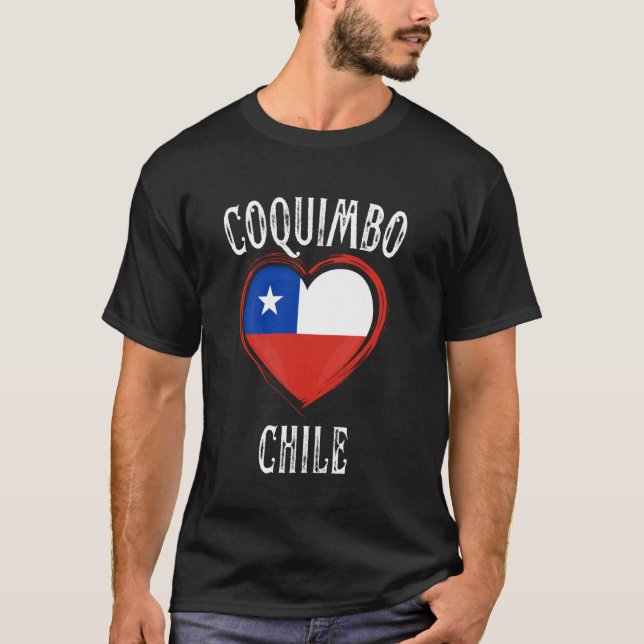 Camiseta Chile Bandera Corazón Coquimbo (Anverso)
