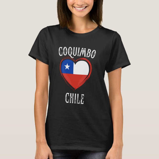 Camiseta Chile Bandera Corazón Coquimbo (Anverso)
