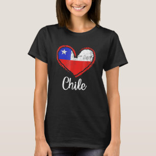 Camiseta Chile Bandera del Corazón Chilena Chilena arranca 