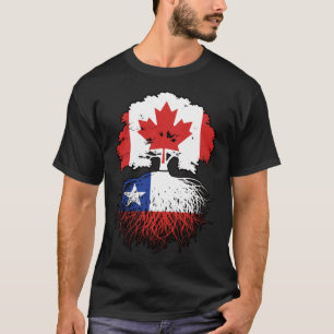 Camiseta Chile Chile Bandera de raíces de árbol canadiense 