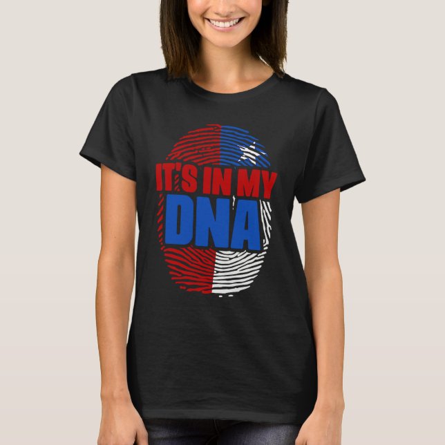 Camiseta Chile DNA Country Flag Citizenship Hispanic Race C (Anverso)