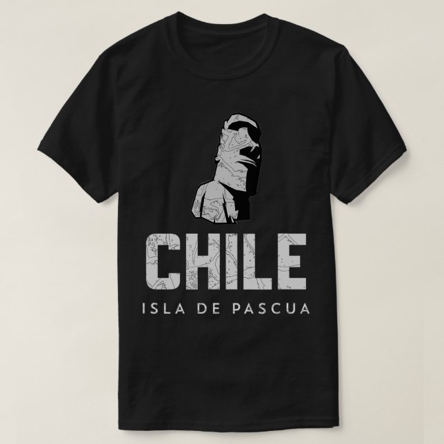 Camiseta Chile Easter Island Isla de Pascua Moai Stone Head (Diseño del anverso)
