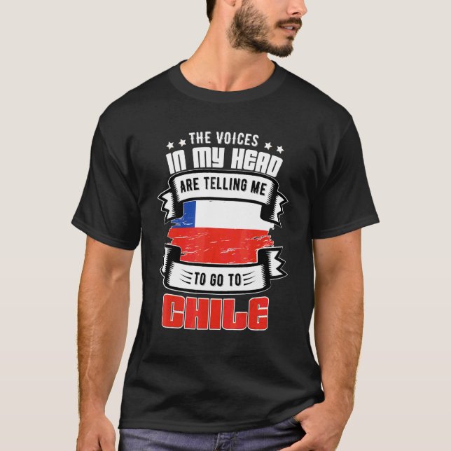 Camiseta Chile En Mi Cabeza (Anverso)