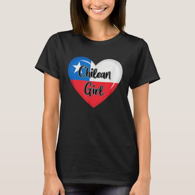 Camiseta Chile Flag  for Women Chilean Girl (Anverso)