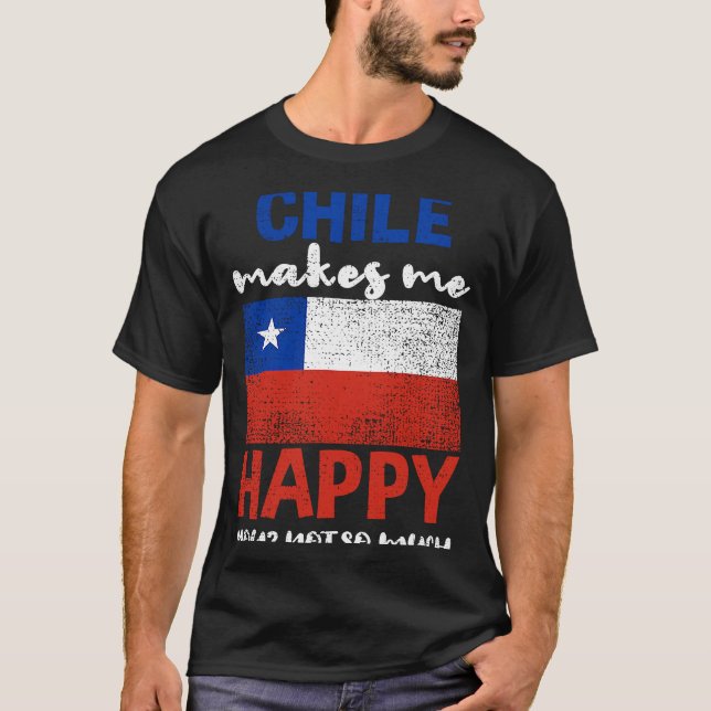 Camiseta Chile me hace feliz no tanto (Anverso)
