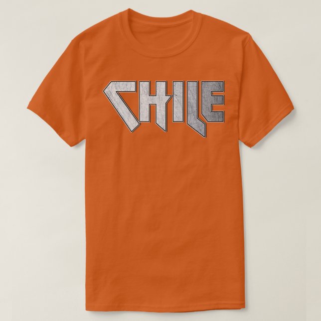 Camiseta Chile metalizado fuerte (Diseño del anverso)